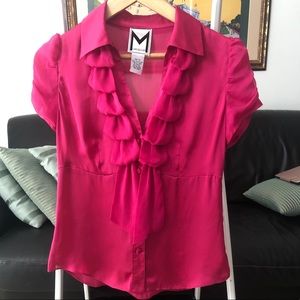 Marc Bouwer Hot Pink Blouse Sz XS
